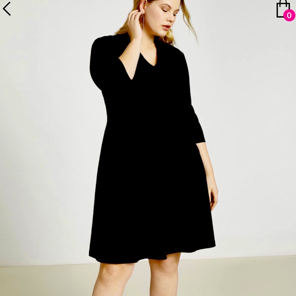 ELOQUII V-neck A-line dress